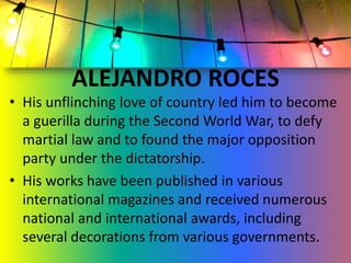 Philippine National Artists for Literature | PPTX