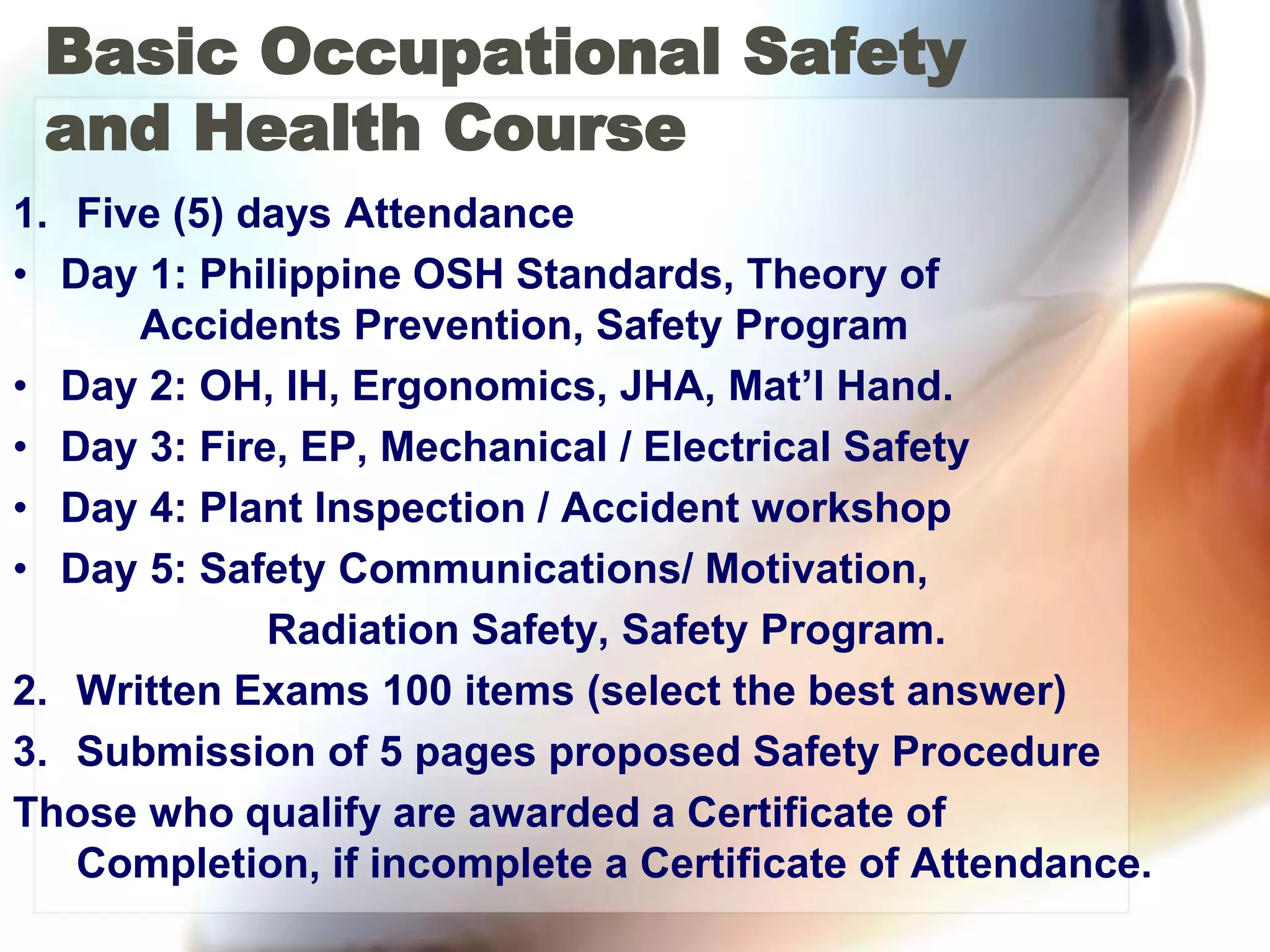 Philippine OSH Standards Rev 2012 ppt philippine-osh-standards-rev-2012-ppt