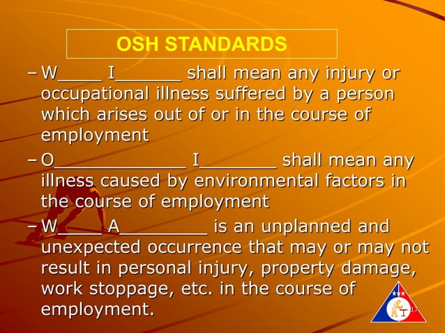 Philippine OSH Standards Rev 2012 ppt philippine-osh-standards-rev-2012-ppt
