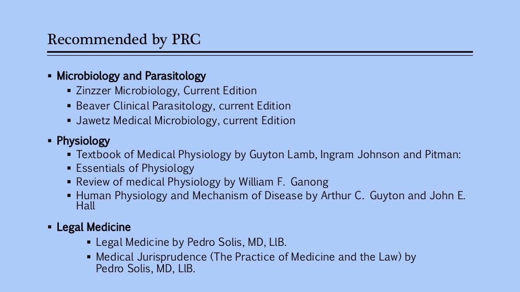 Philippine Physician Licensure Exam Primer