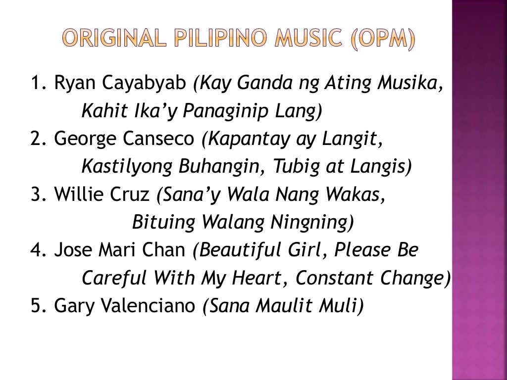 Philippine Popular Music