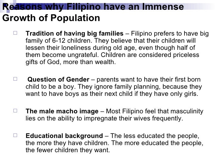 causes of population growth in the philippines
