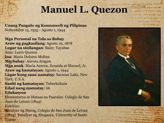 Jose P. Laurel
Pangulo ng Ikalawang Republika ng Pilipinas Oktubre 14, 1943 - Agosto 15, 1945
Araw ng pagkasilang: Marso 9...