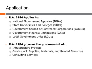 9184 Philippine procurement system | PPT
