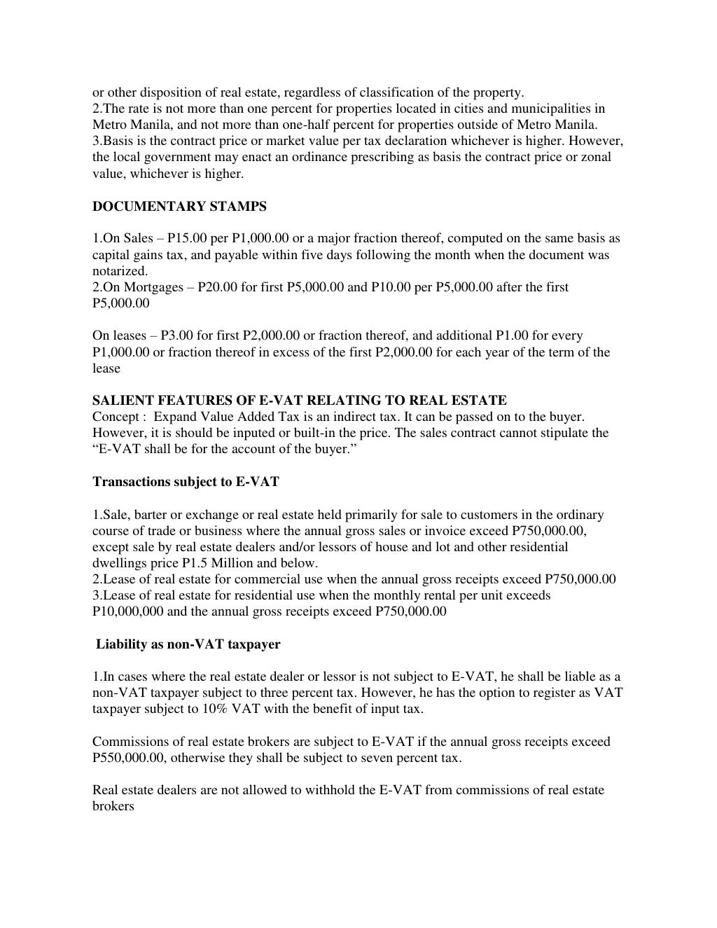 Philippine real estate laws