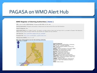 PAGASA onWMO Alert Hub
 