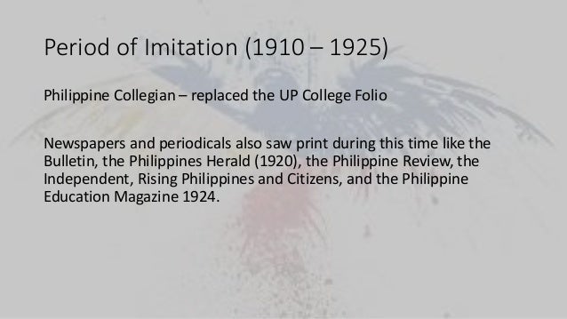The period of imitation 1910 1924 essay picture
