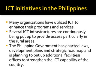 ICT Initiatives of the Philippines for Sustained Agricultural ...
