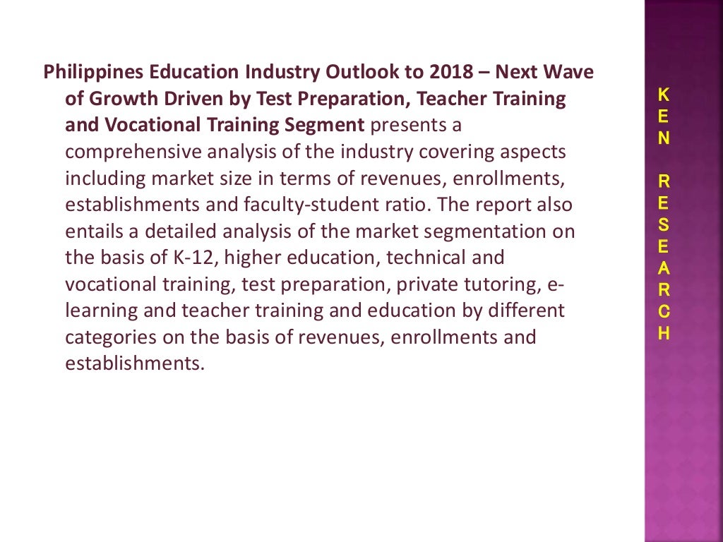 Education And Industry In The Philippines Education And Industry In The Philippines
