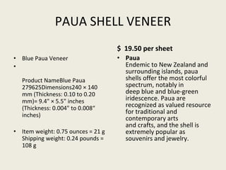 Philippine shell veneer sheets (1).ppsx (1) (2) (1) | PPTX