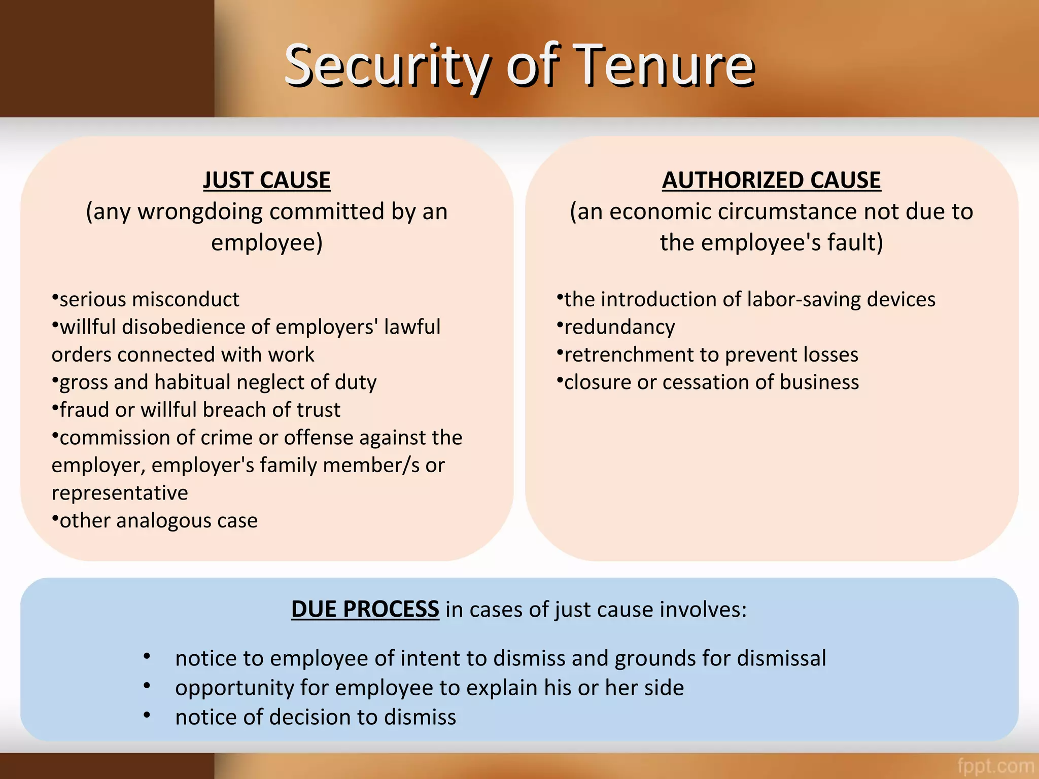 Security of Tenure and Kinds of Employment | PPT