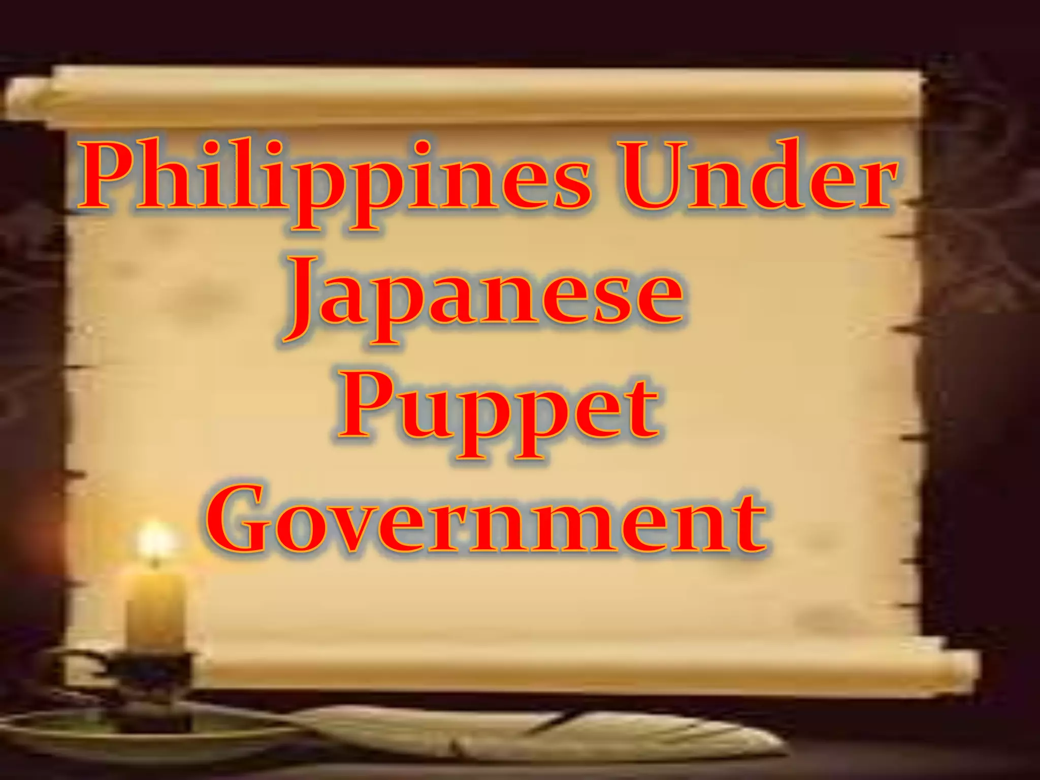 Philippines under Japanese puppet government PPT