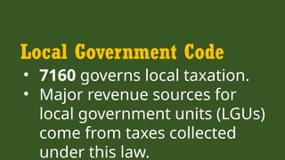 Local Tax Code PHILIPPINE TAXATION AND ITS HISTORY.pptx