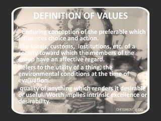 quality of anything which renders it desirable or useful.Worth implies intrinsic excellence or desirability.</li></li></ul...