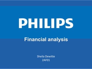 Financial analysis

Sheila Dewitte
2AF01

 