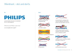 Philips Brand Informatics PHILIPS (Brand Identity Guide. v. 03/2008) | PDF