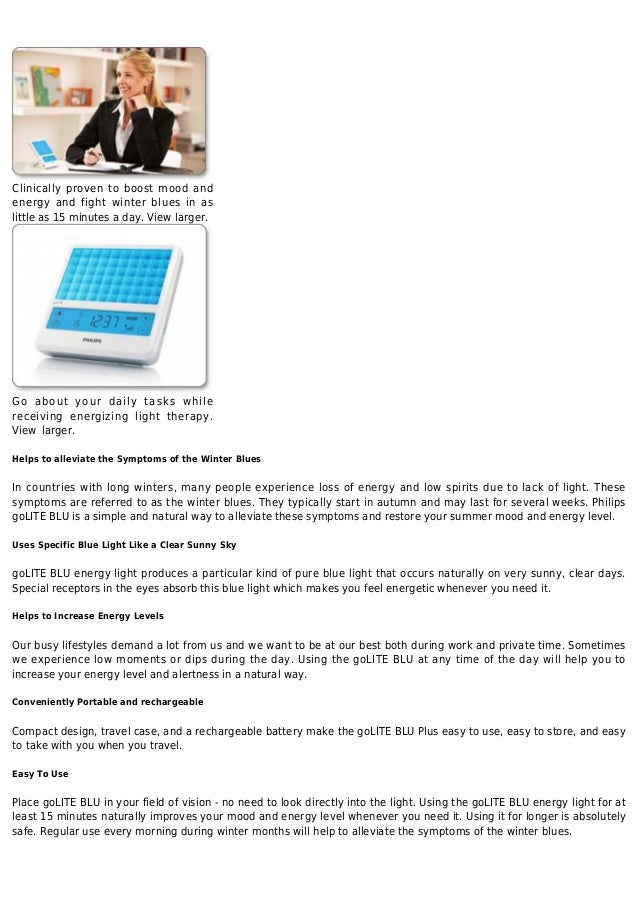 Philips go lite blu light therapy device
