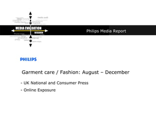 Philips Media Report Garment care / Fashion: August – December - UK National and Consumer Press - Online Exposure 