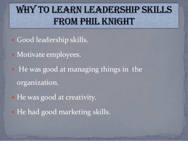 phil knight leadership style