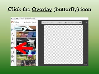 Click the Overlay (butterfly) icon
 