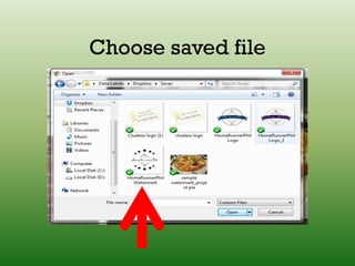 Choose saved file
 
