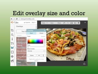 Edit overlay size and color
 