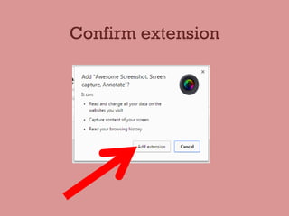 Confirm extension
 