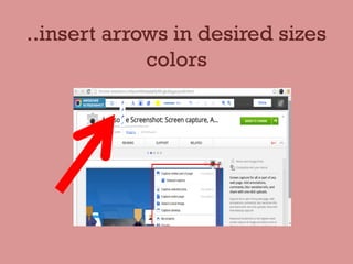 ..insert arrows in desired sizes
colors
 