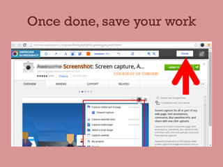 Once done, save your work
 