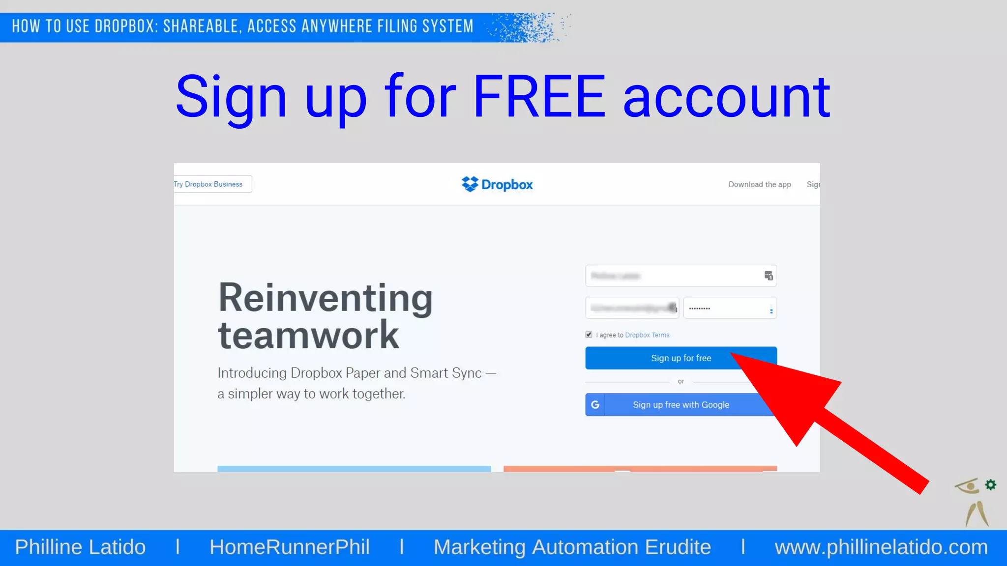 Sign up for FREE account
 