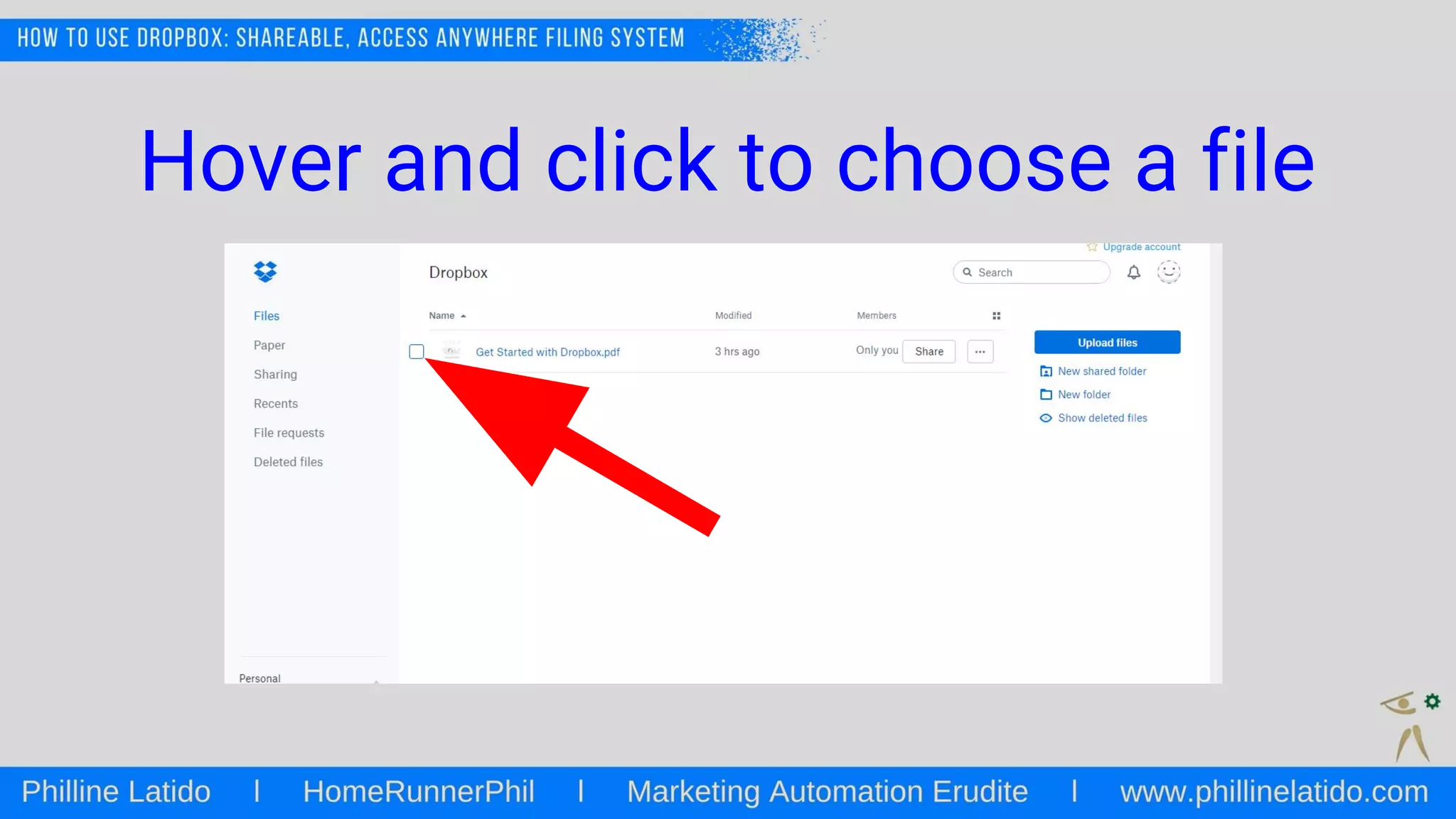 Hover and click to choose a file
 