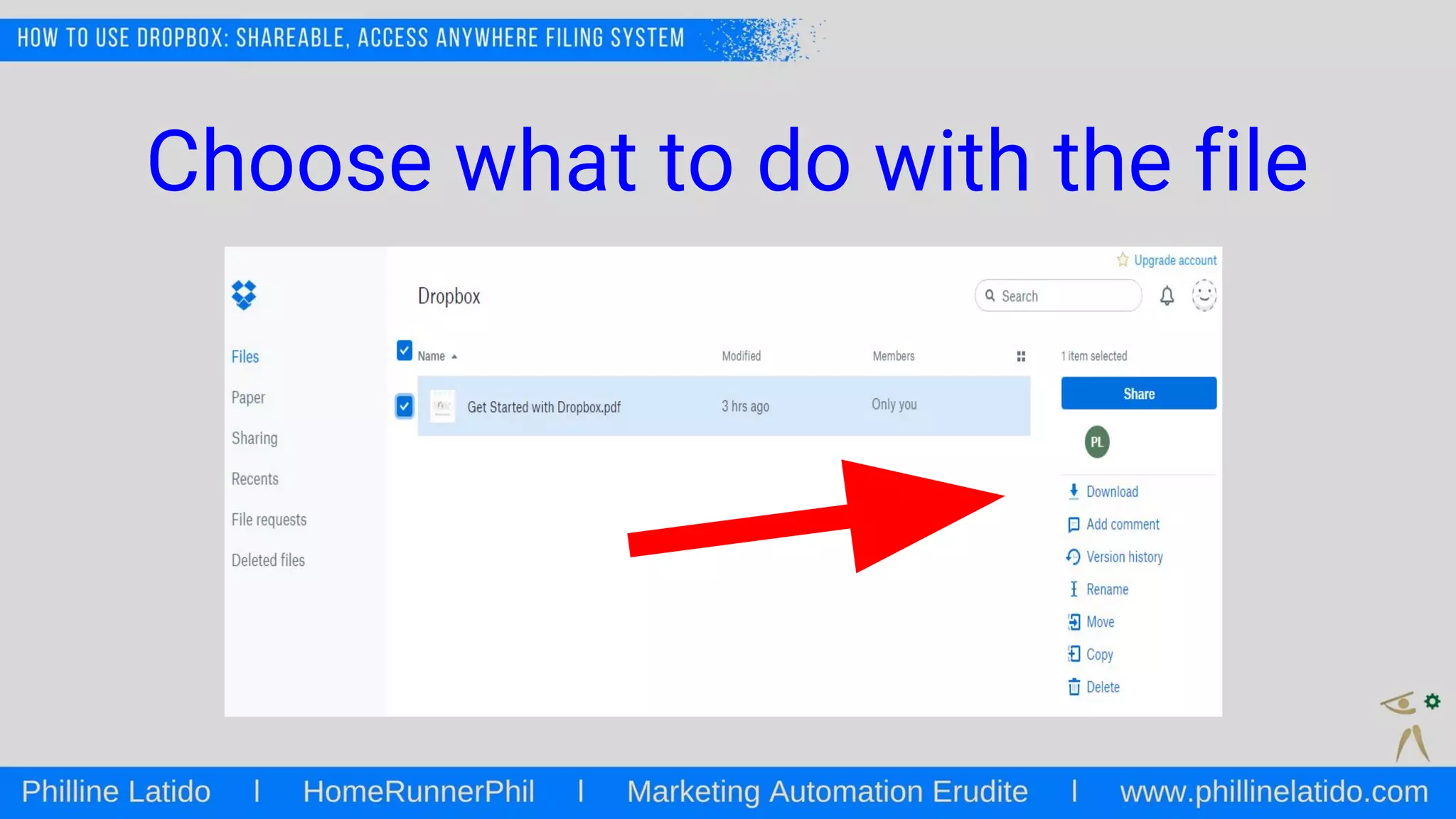 Choose what to do with the file
 