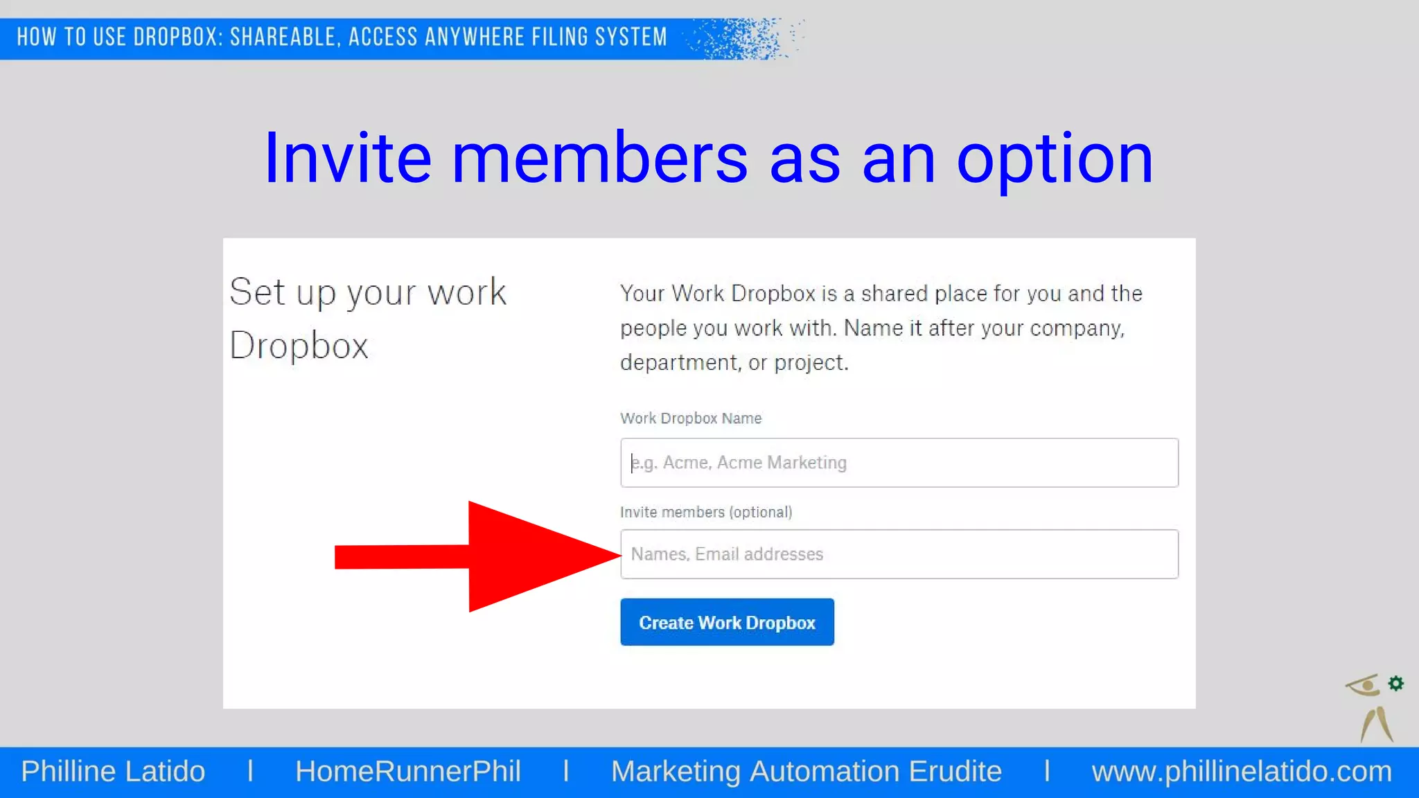 Invite members as an option
 