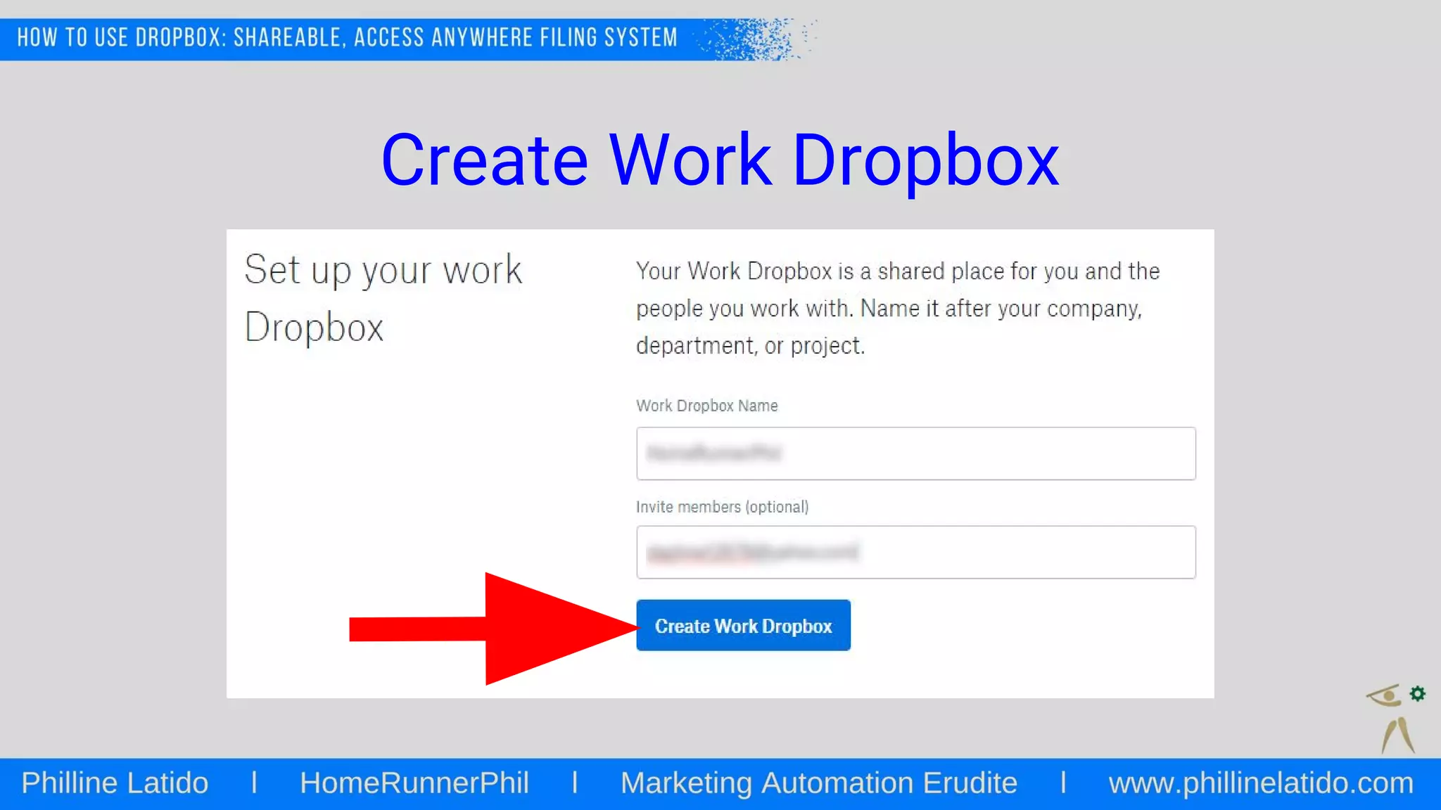 Create Work Dropbox
 