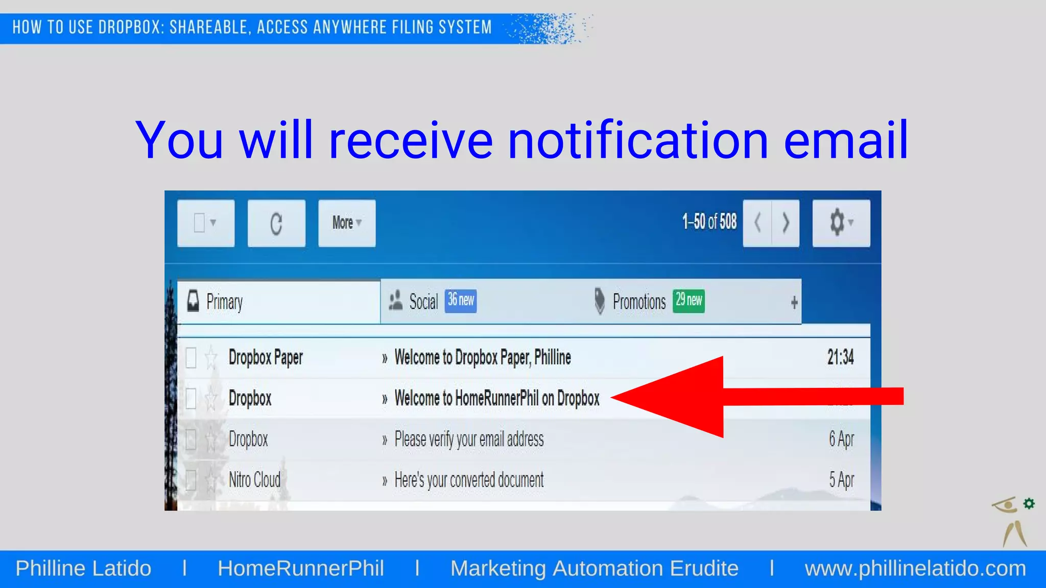 You will receive notification email
 