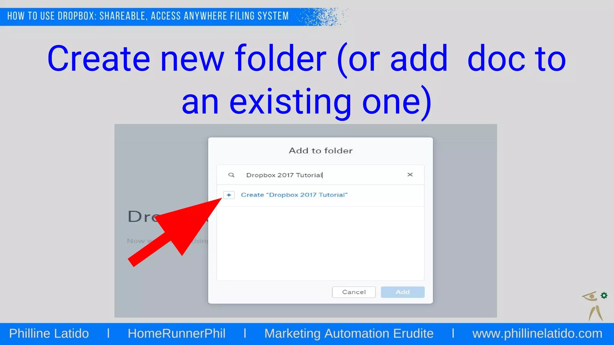 Create new folder (or add doc to
an existing one)
 