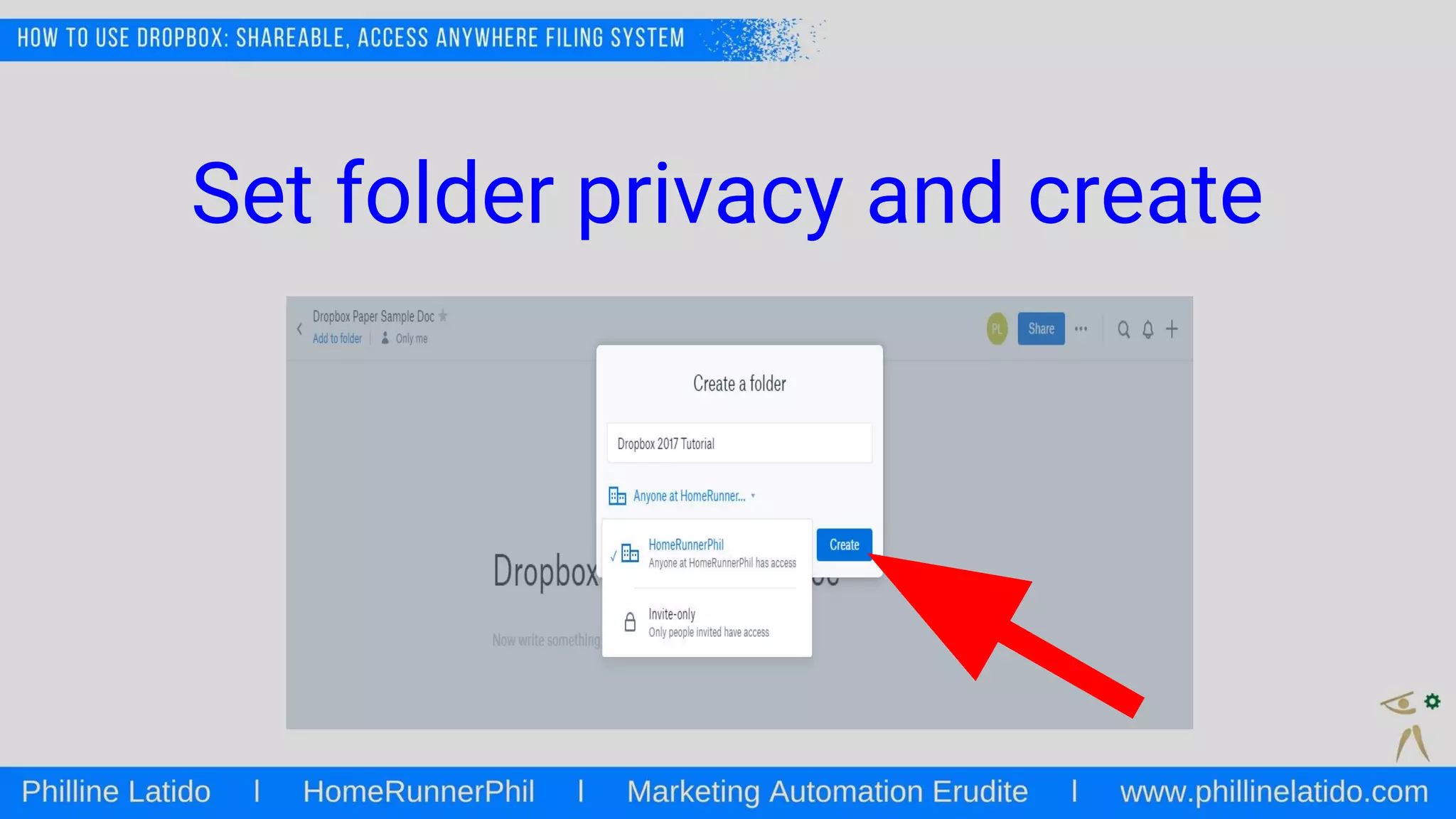 Set folder privacy and create
 