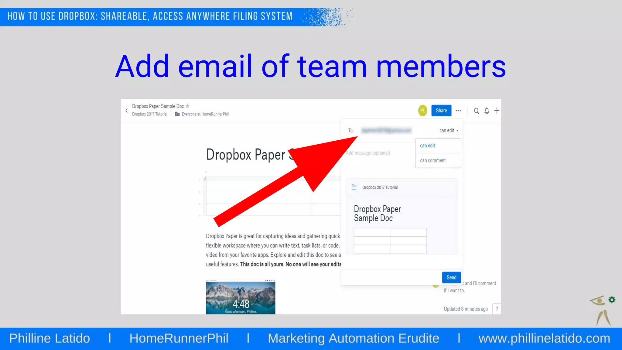 Add email of team members
 