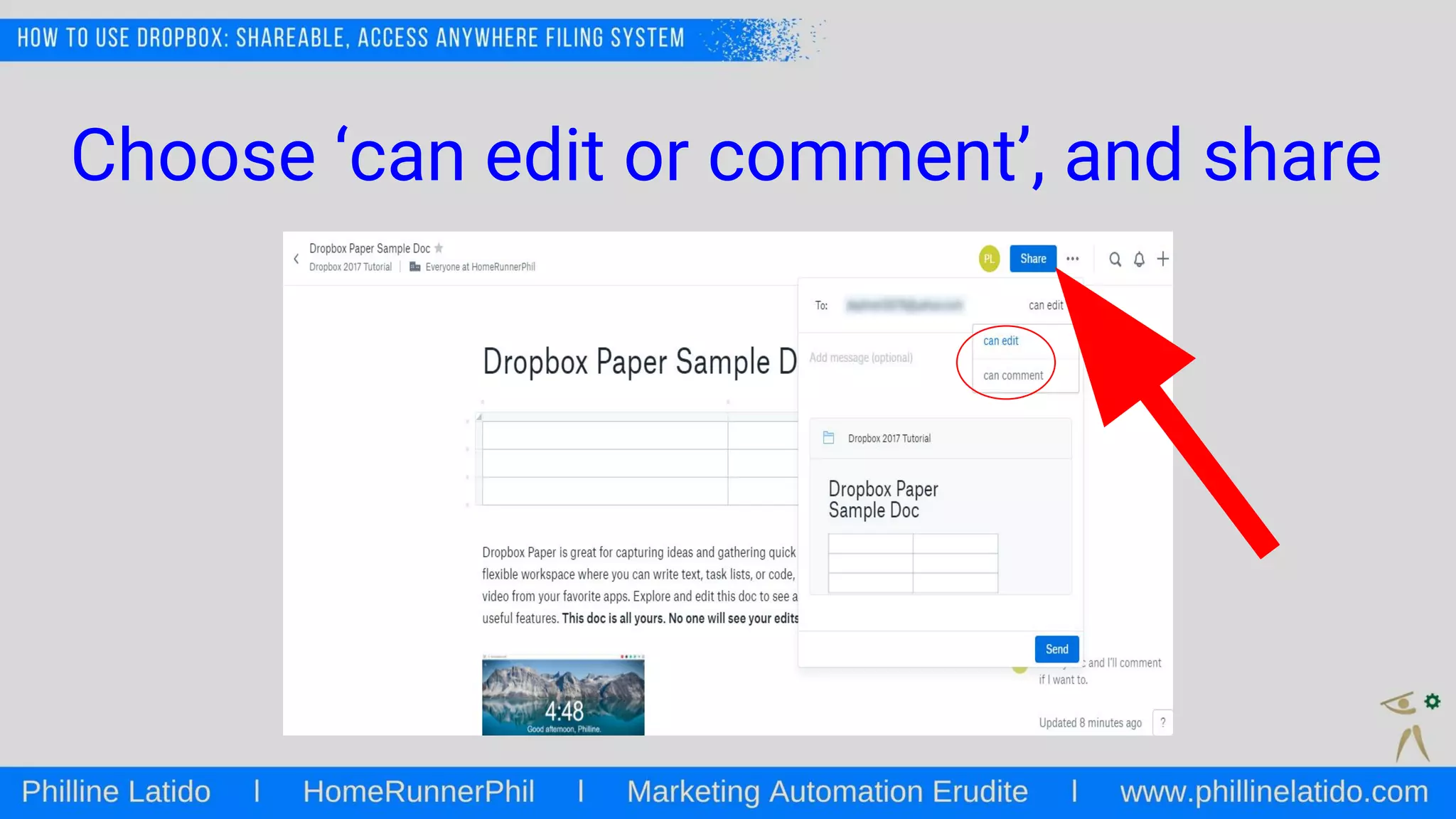 Choose ‘can edit or comment’, and share
 