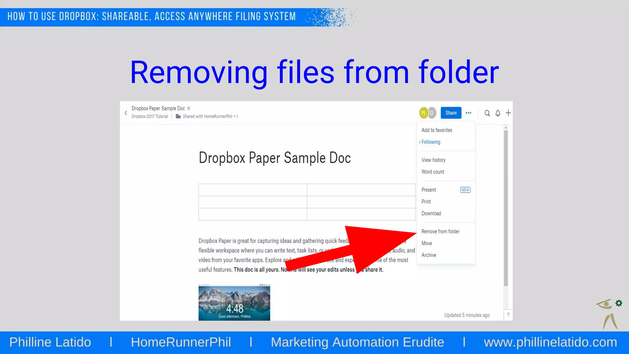 Removing files from folder
 
