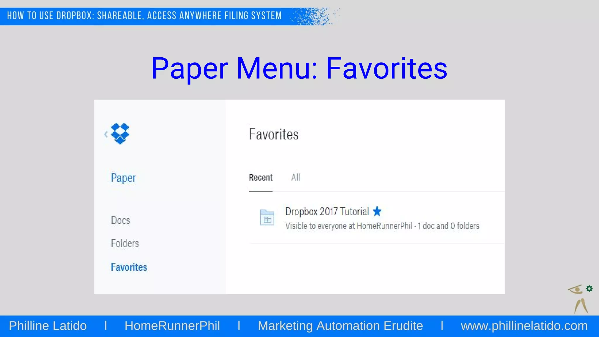 Paper Menu: Favorites
 