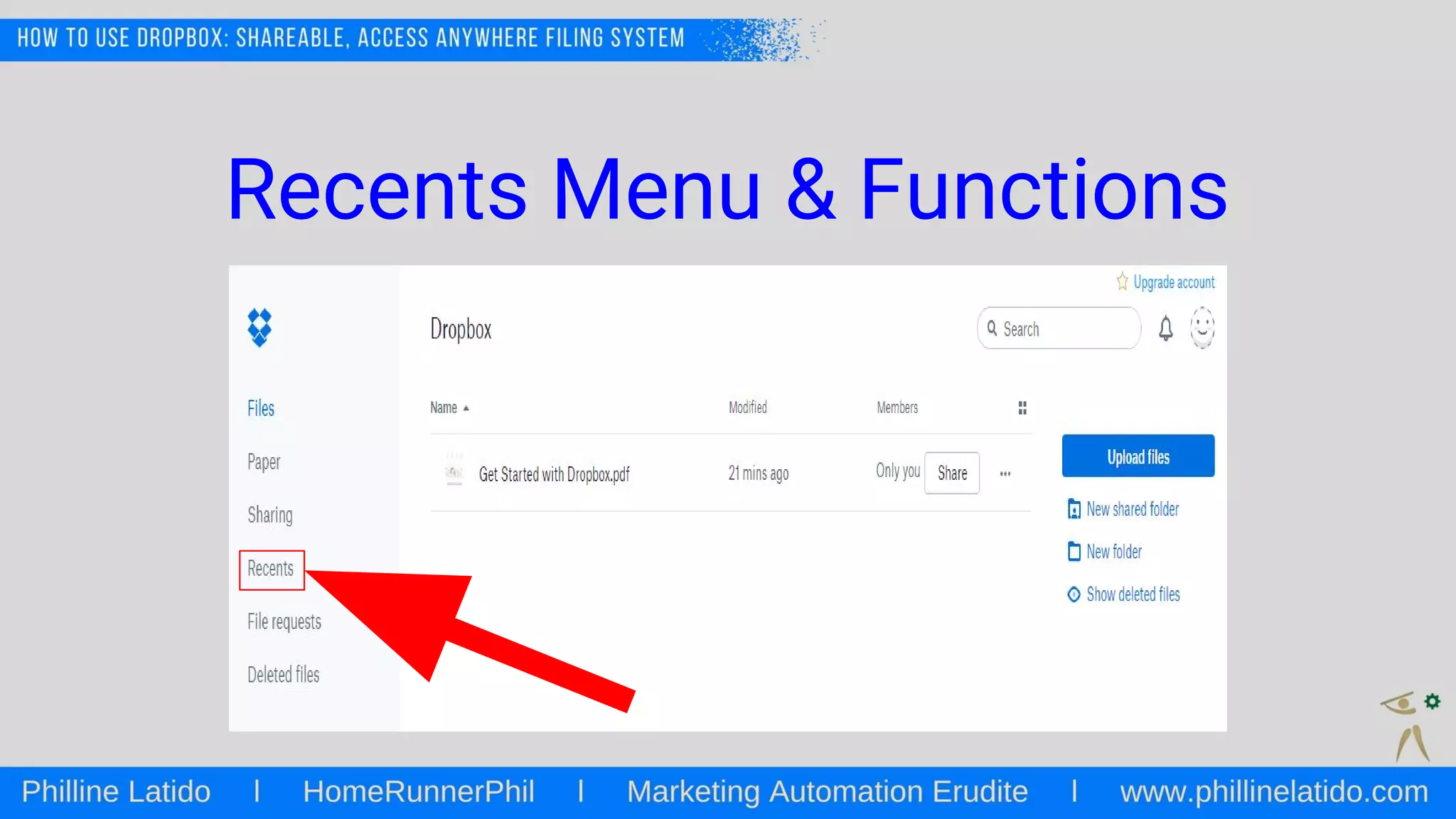 Recents Menu & Functions
 