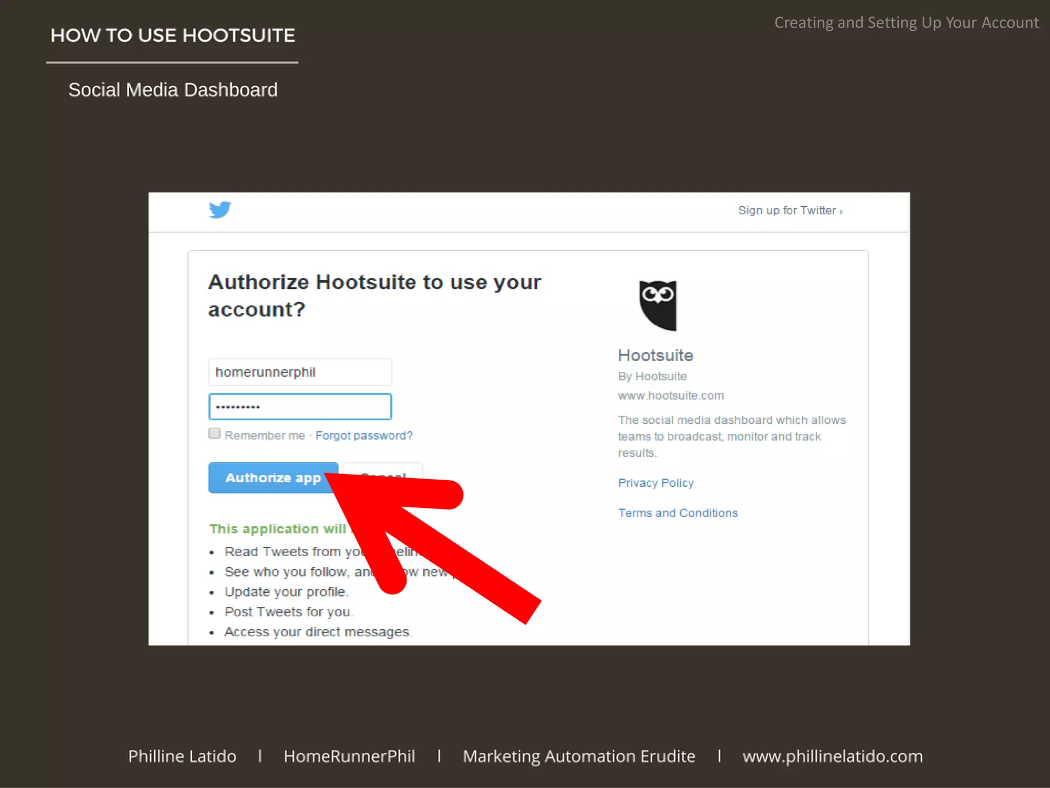 Creating and Setting Up Your Account
 