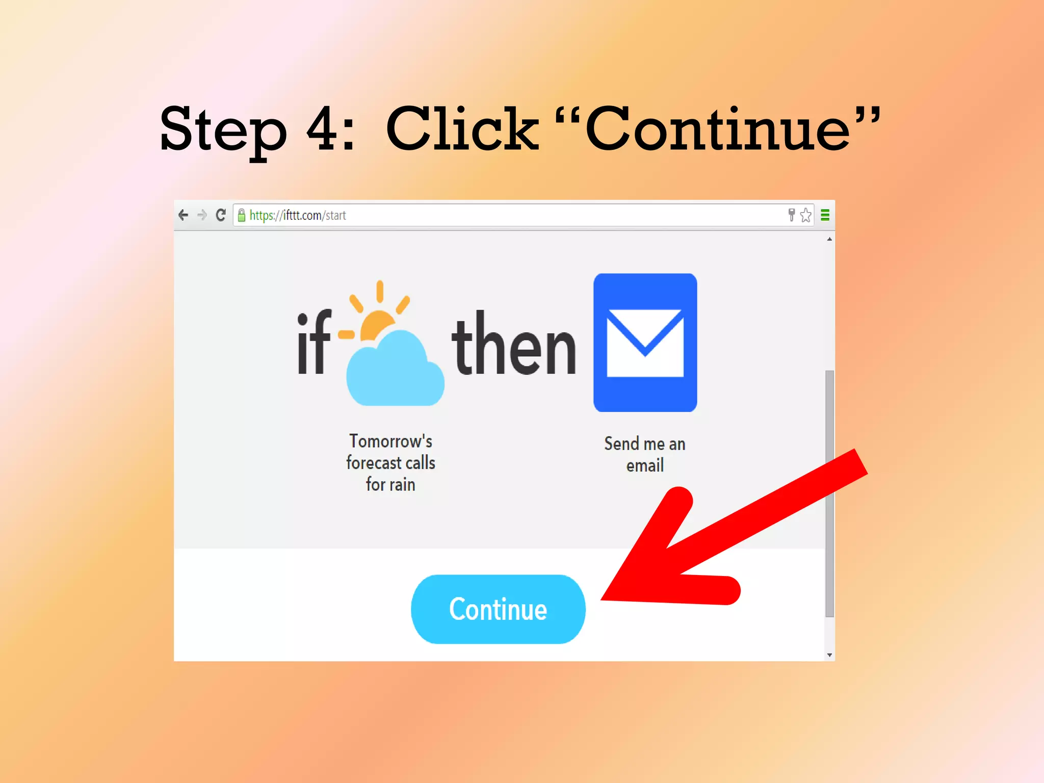 Step 4: Click “Continue”
 