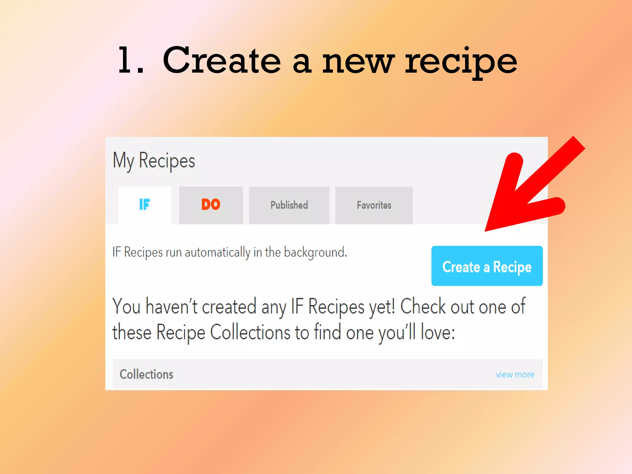 1. Create a new recipe
 