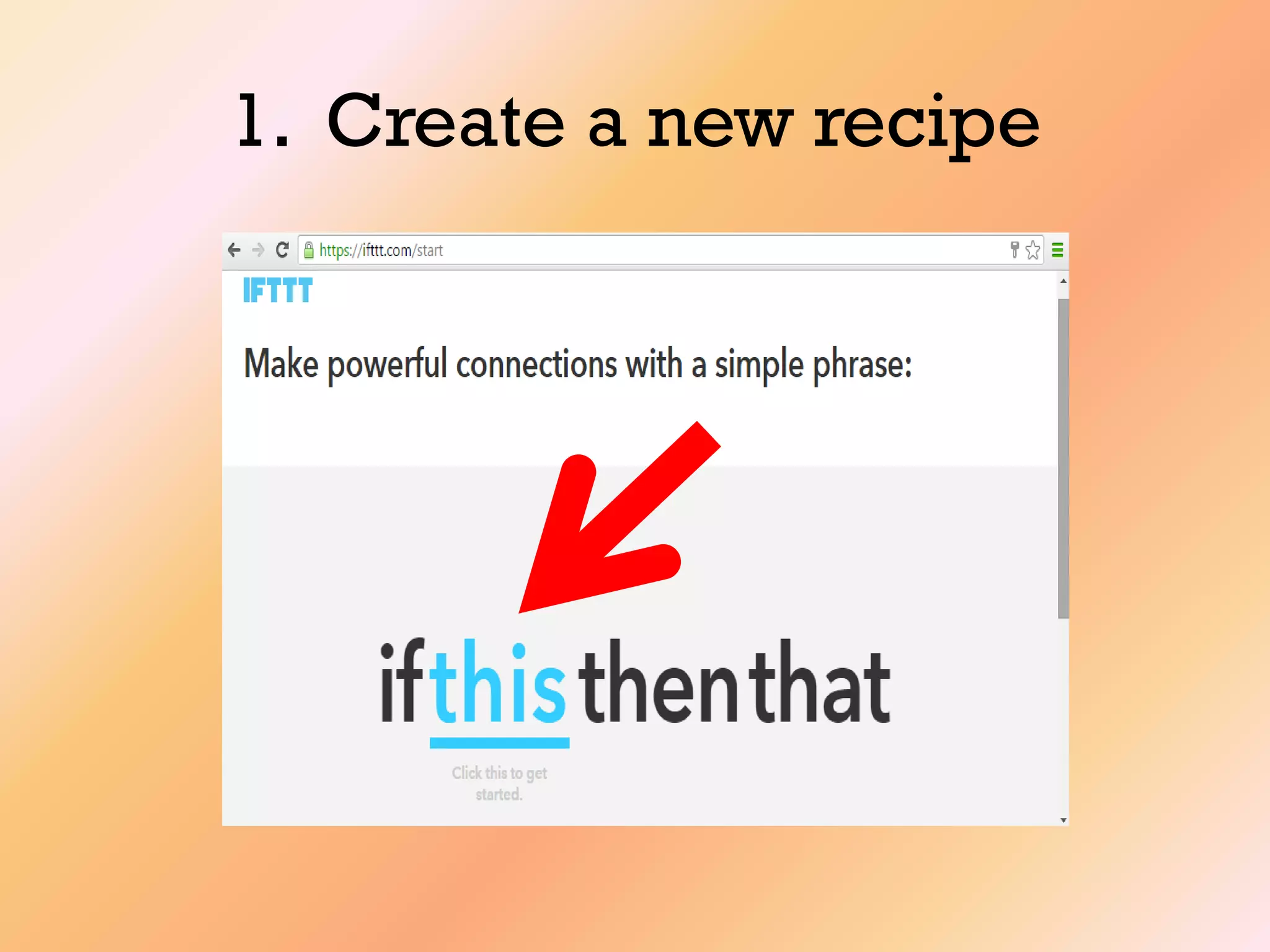 1. Create a new recipe
 