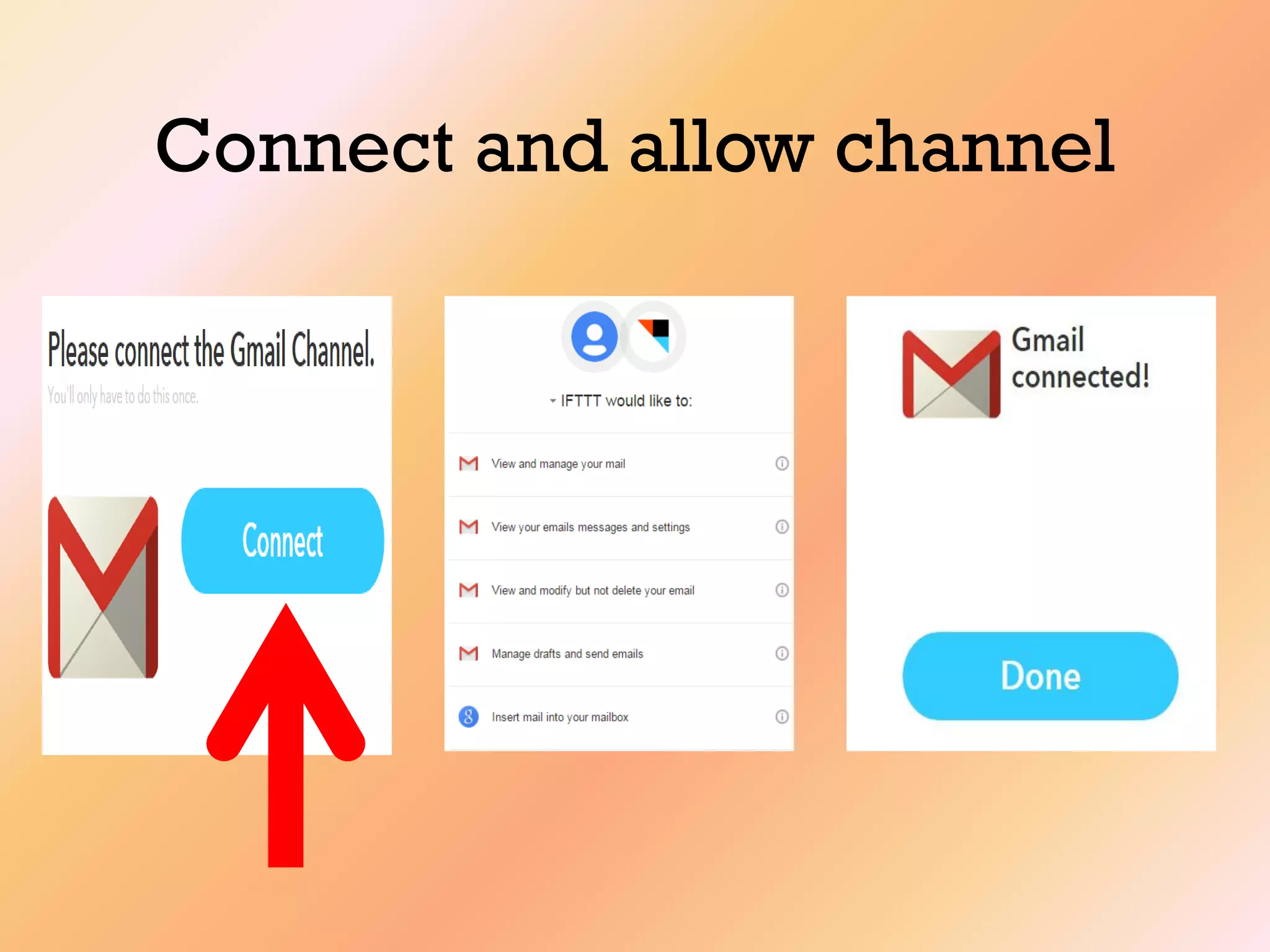Connect and allow channel
 