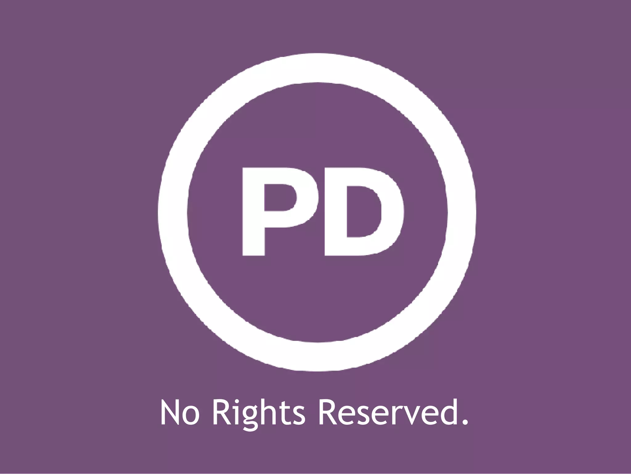 No Rights Reserved.