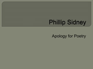 Apology for Poetry
 
