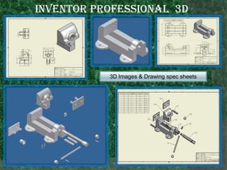 Inventor professional  3d3D Images & Drawing spec sheets